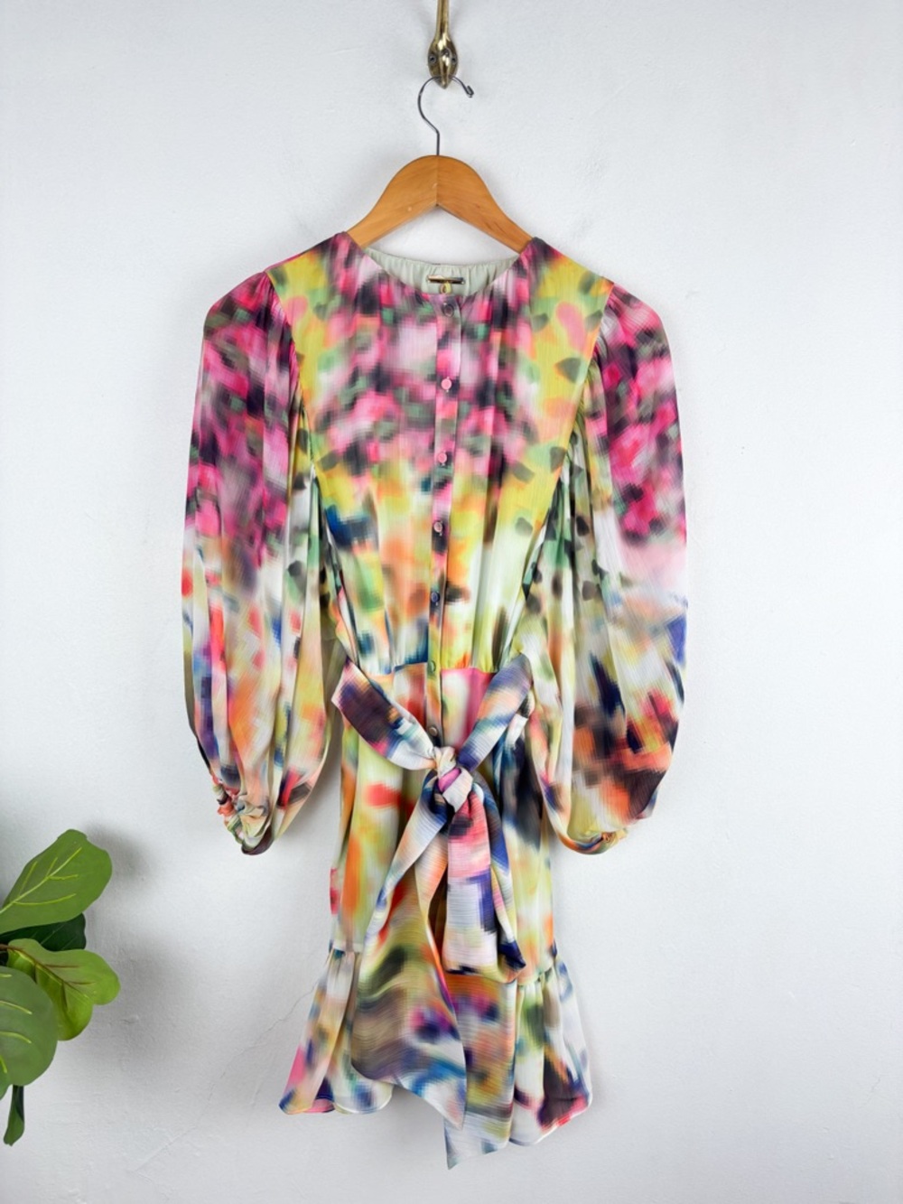 Alexis Leonie Crepe Mini Dress Sz M - Picture 5 of 12